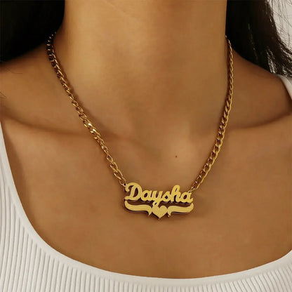 Double Plated Coustom Luxury Set Jewelry Unique Name Necklace Bracelet Silver-Set / United States