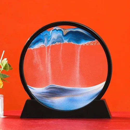 Deep Sea 3D Sand Art 5 inch / Black Base-Blue