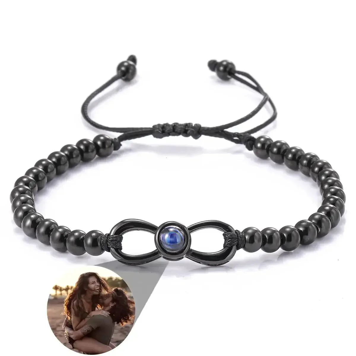 Infinity Projection Bracelet Custom Photo Bracelet Style 1 / United States