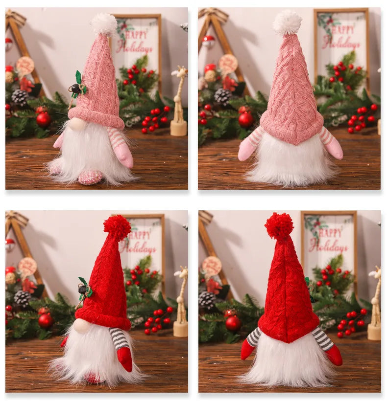 Christmas Elf Knitted Gnome with LED Light