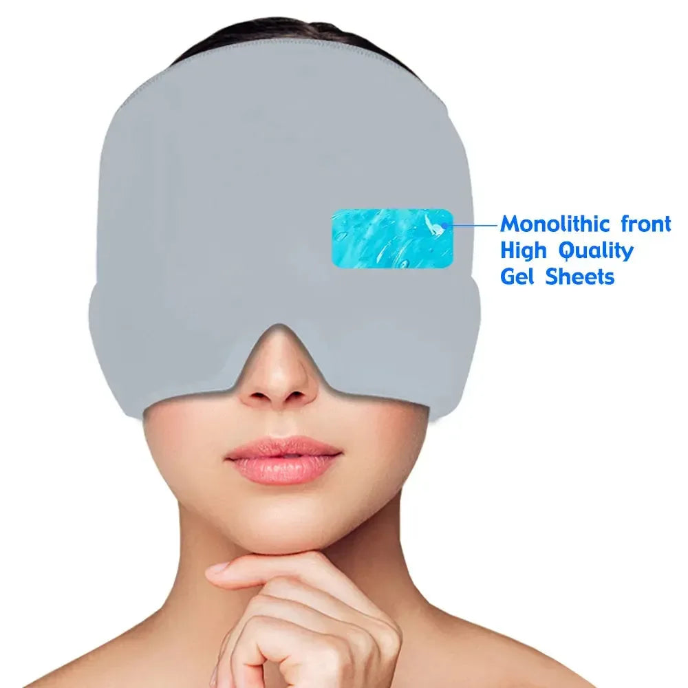 Hot Cold Therapy Headache Migraine Relief Cap PY Gray