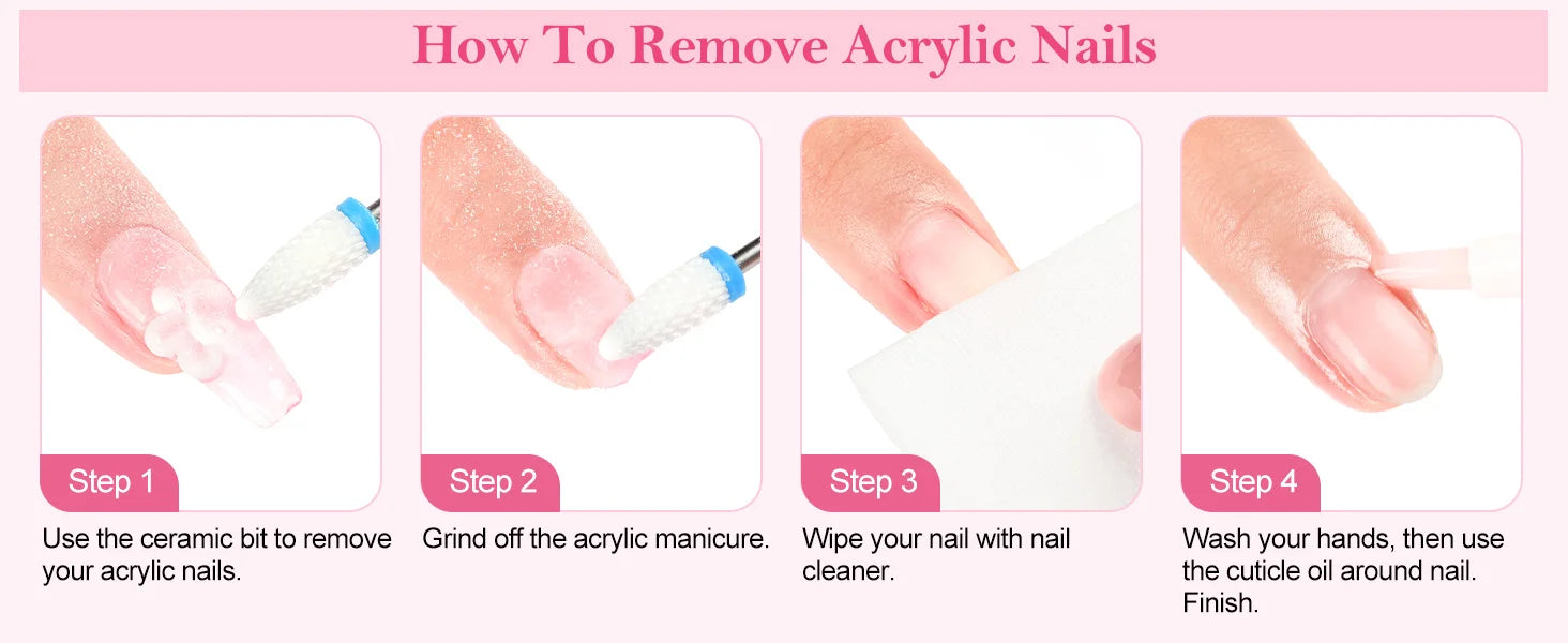 Acrylic Nail Kit with 36W UV LED Nail Lamp Base Top Coat Suitable for Nail Extension and Decoration Nail Tools