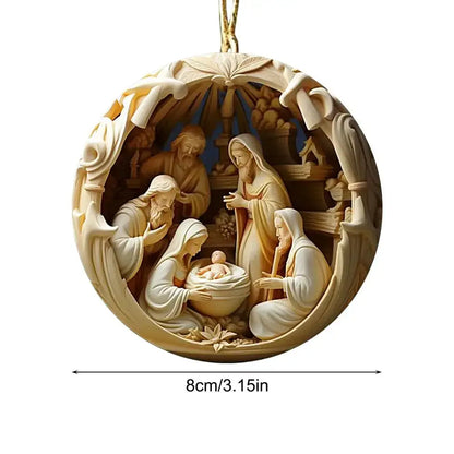Nativity Christmas Tree Ornaments – Jesus Christ Hanging Pendants