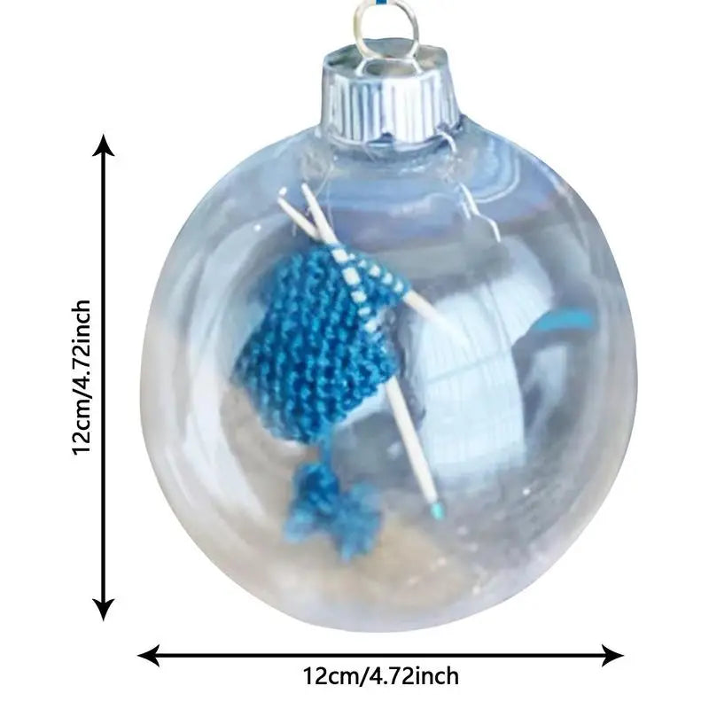 12CM Transparent Christmas Ball Ornaments