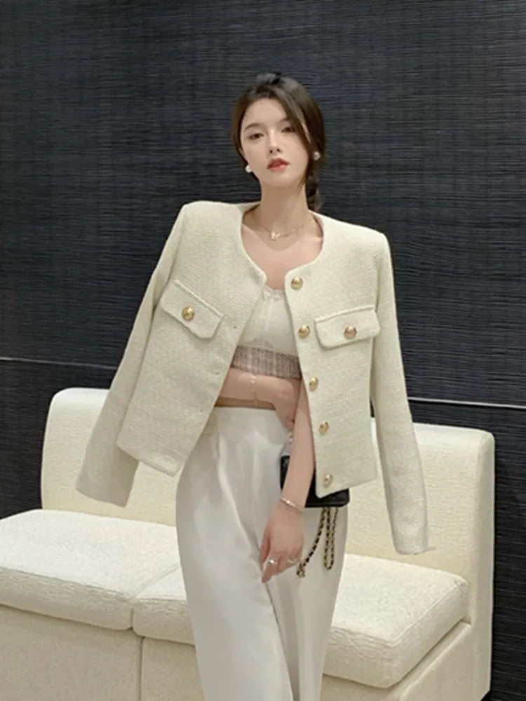 High Quality Fashion Small Fragrance Tweed Jacket