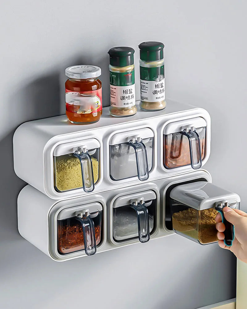 Wall Mount Spice Rack Organizer