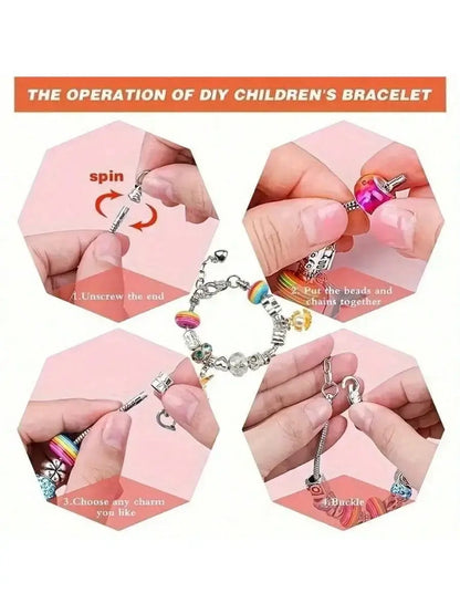 125pcs Girls Charm Bracelet Making Kit United States