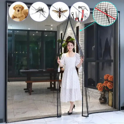 Magnetic Screen Door Black / 80X210CM