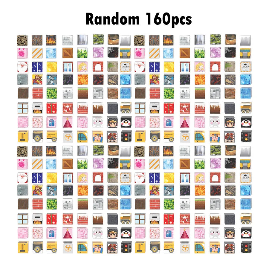 Magnetic Building Blocks Mine Scene Set (80–160 Pcs)