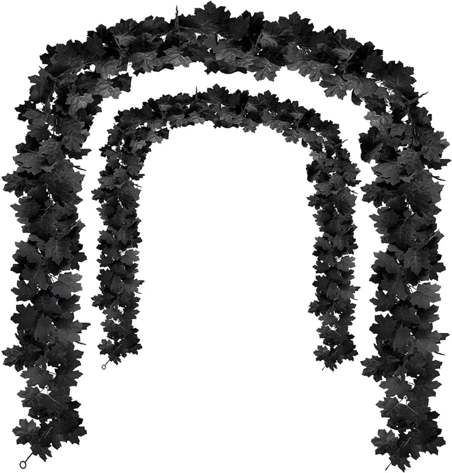 Simulated Black Maple Leaf Vine Garland