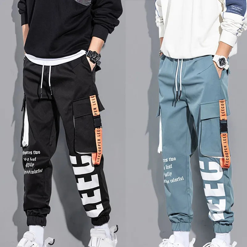 Men Drawstring Hip Hop Joggers