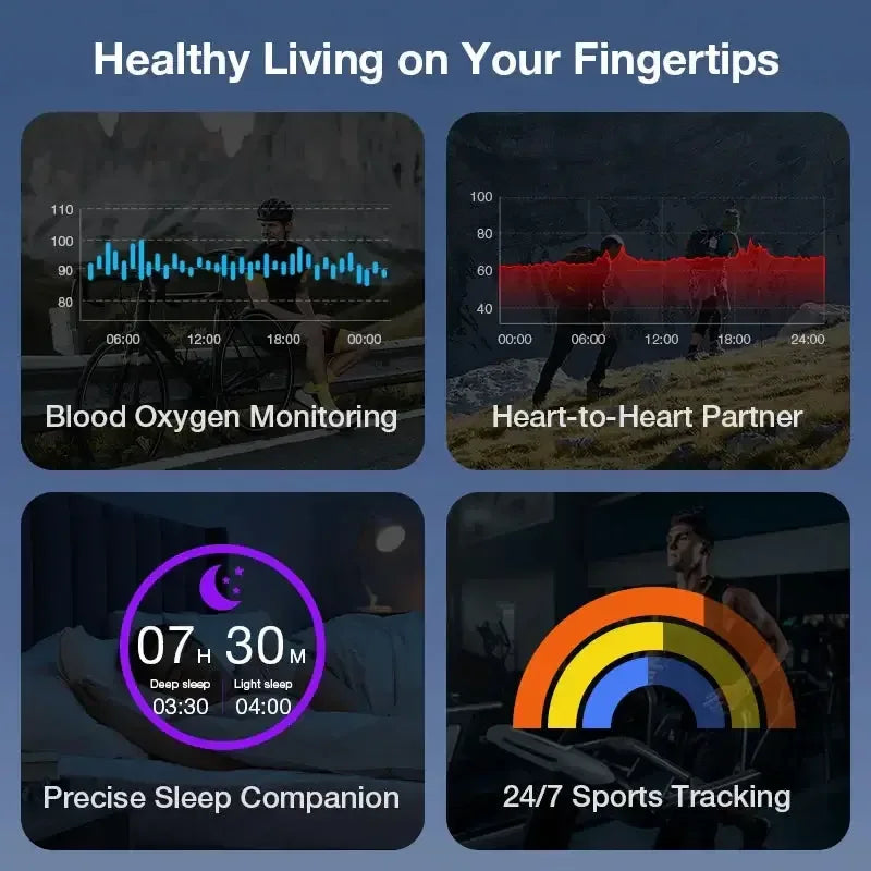 Aolon Gen3 Smart Ring Men Women Military Grade Titanium Steel Shell Waterproof Multi-sport Modes black / United States / 8