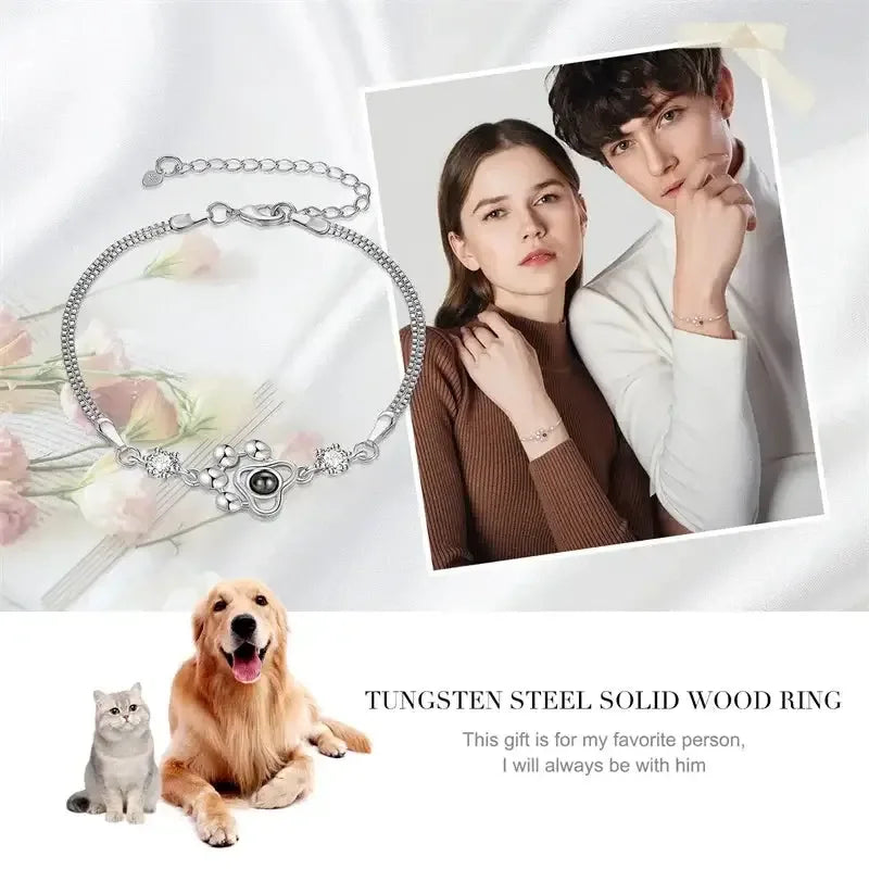 Custom Print Photo Dog Paw Bracelet Style 6