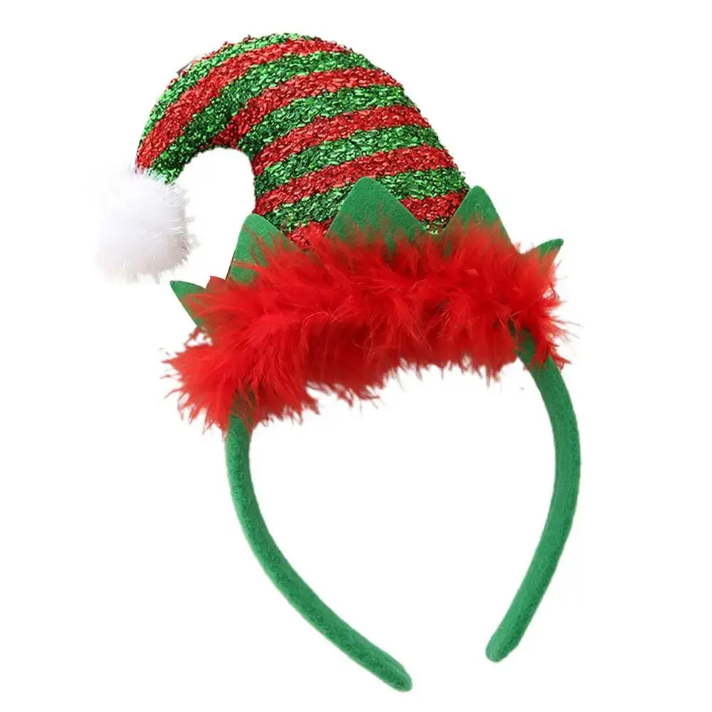 LED Christmas Elf Headband Party Accessory C / United States