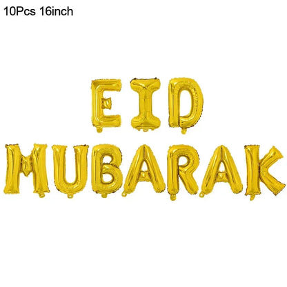 Tablecloth Table Runner Banner Balloons 1set eid mubarak
