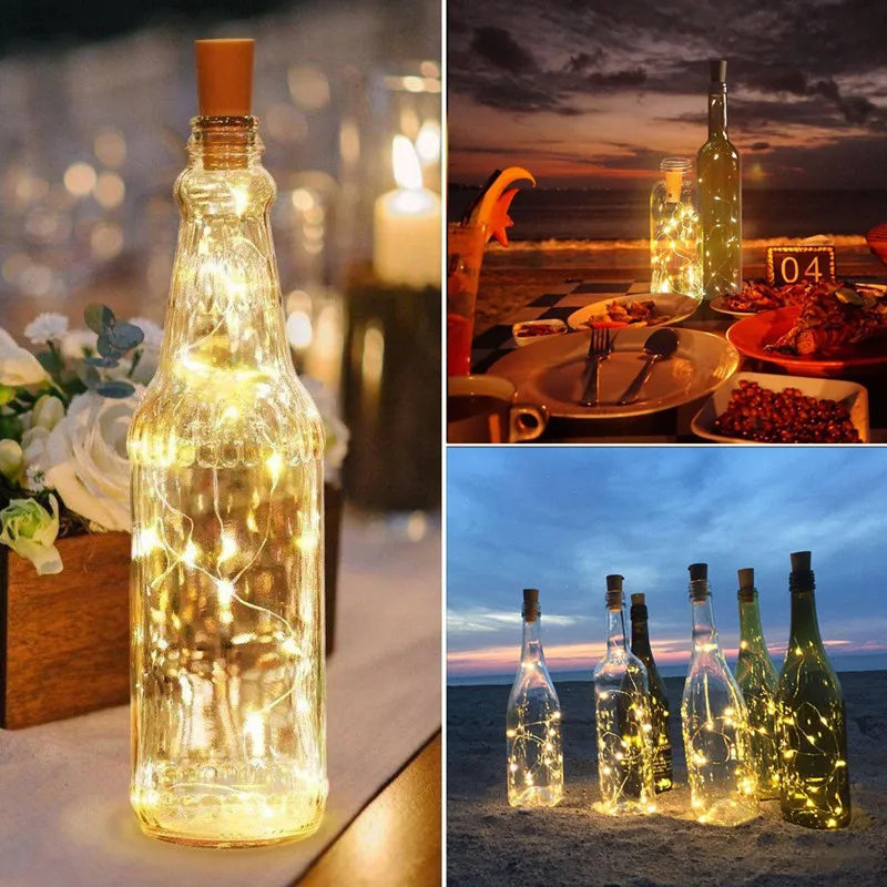 6PCS Battery LED Bottle Cork Fairy Lights for Holiday Decor