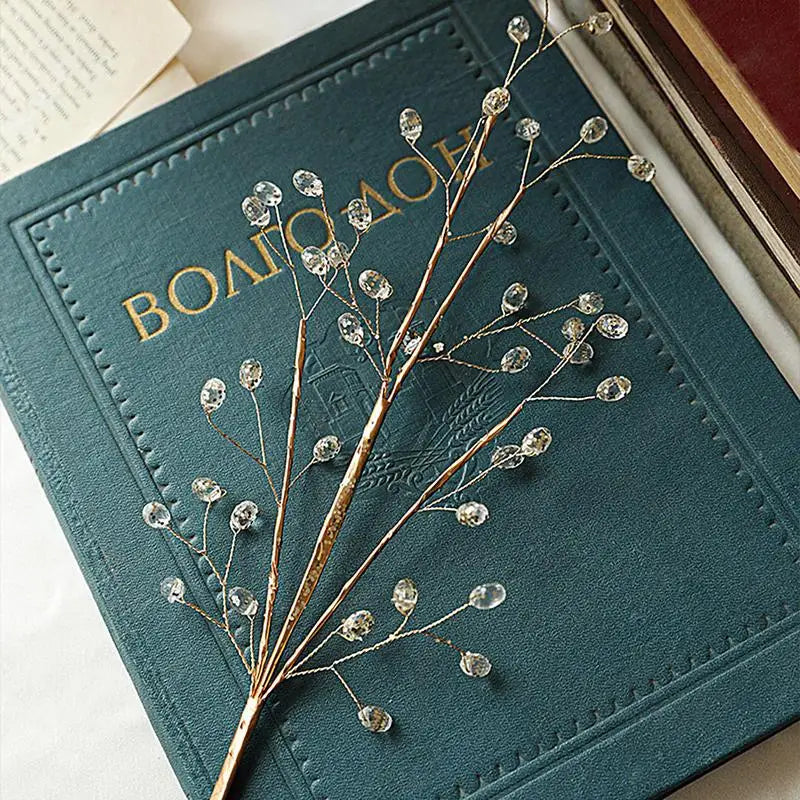 Golden Glitter Christmas Stems – Tree & Wreath Décor