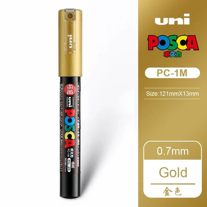 1 UNI Ball POSCA PC-1M Marker Pen POP Poster Gold