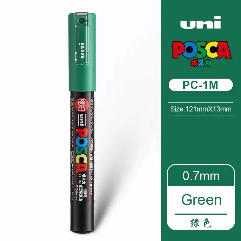 1 UNI Ball POSCA PC-1M Marker Pen POP Poster green
