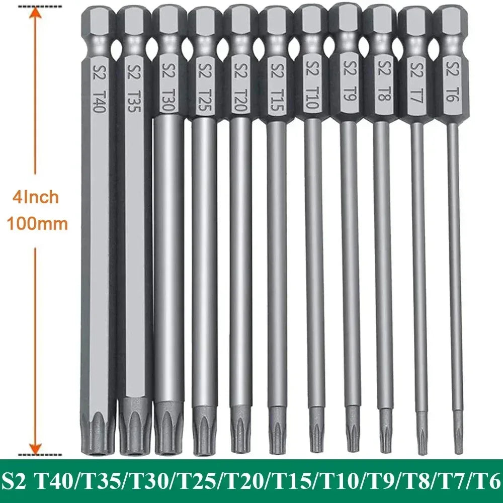 Magnetic Security Screwdriver Tool Set 100mm 11pcs Set