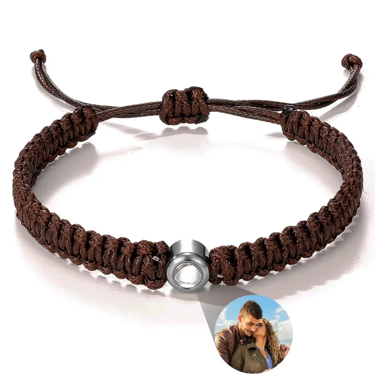 Shopminx Custom Bracelets with Picture inside Style 7 / Rose Beads / United States