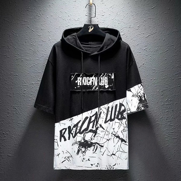 Stylish Letter Graffiti Men's Hoodies Techwear Streetwear