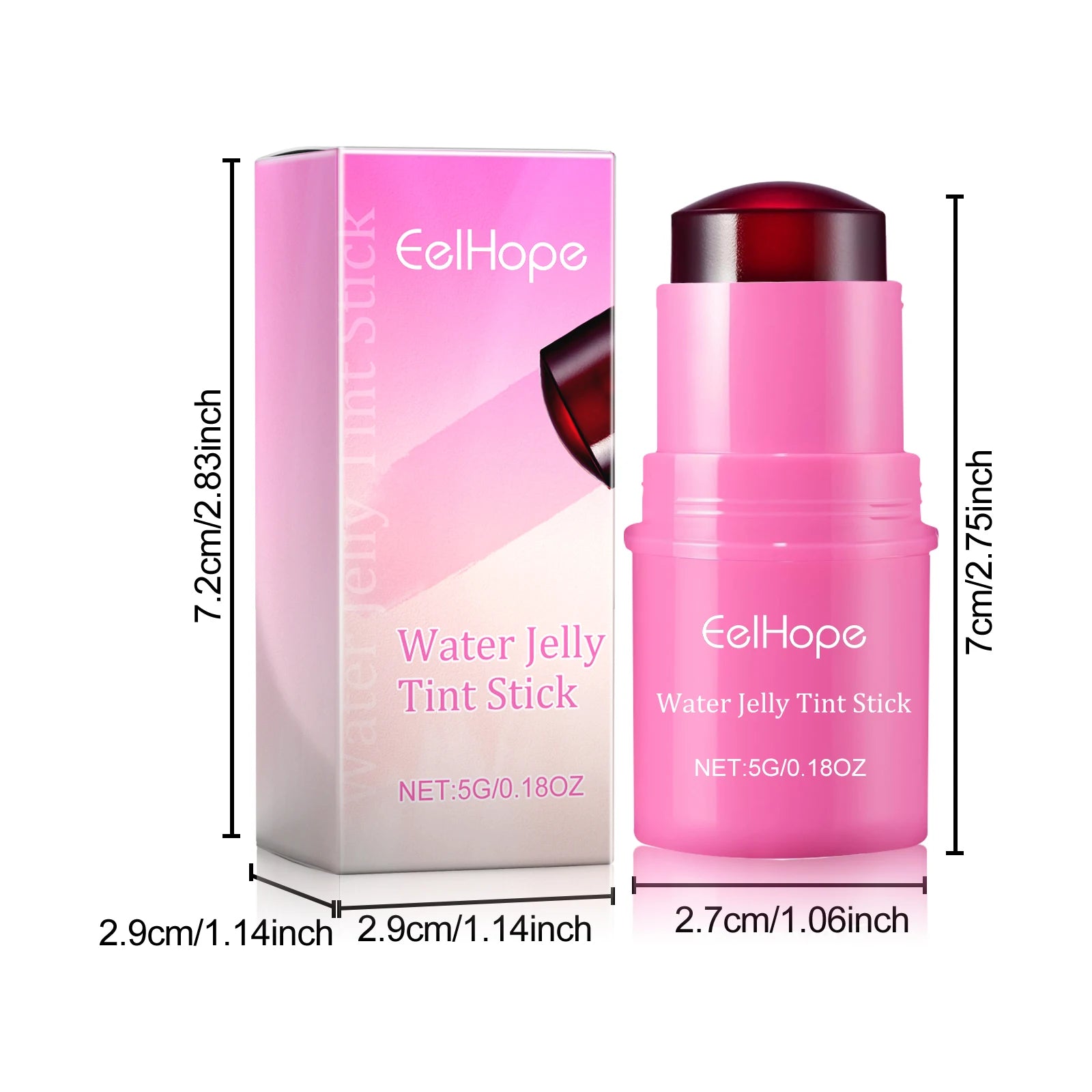 3in1 Cheek Lip Tinted Moistured Blush Stick Eyes Cheek Lip Brighten Cream Water Jelly Tint