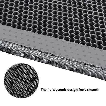 Cat Litter Mat Cat Litter Trapping Mat With Honeycomb Double Layer Washable Black / United States
