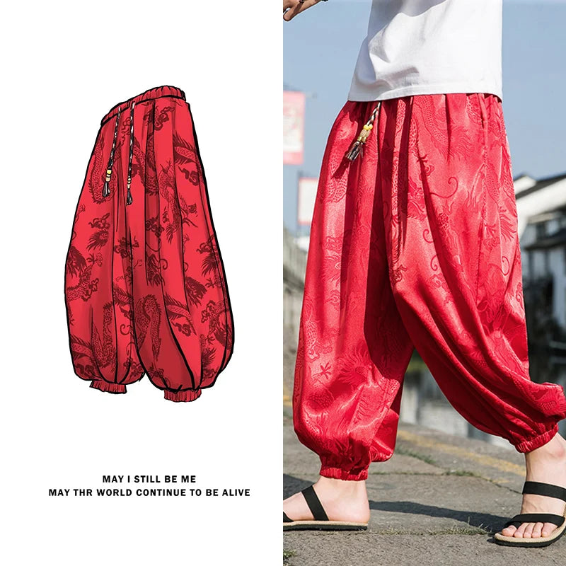 Wide Leg Casual High Quality Male Trousers Brand