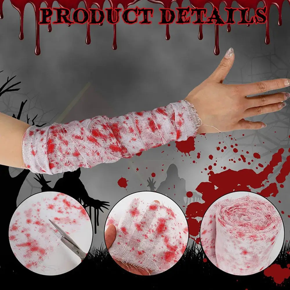 10M Artificial Blood Bandage Cloth Halloween Decoration