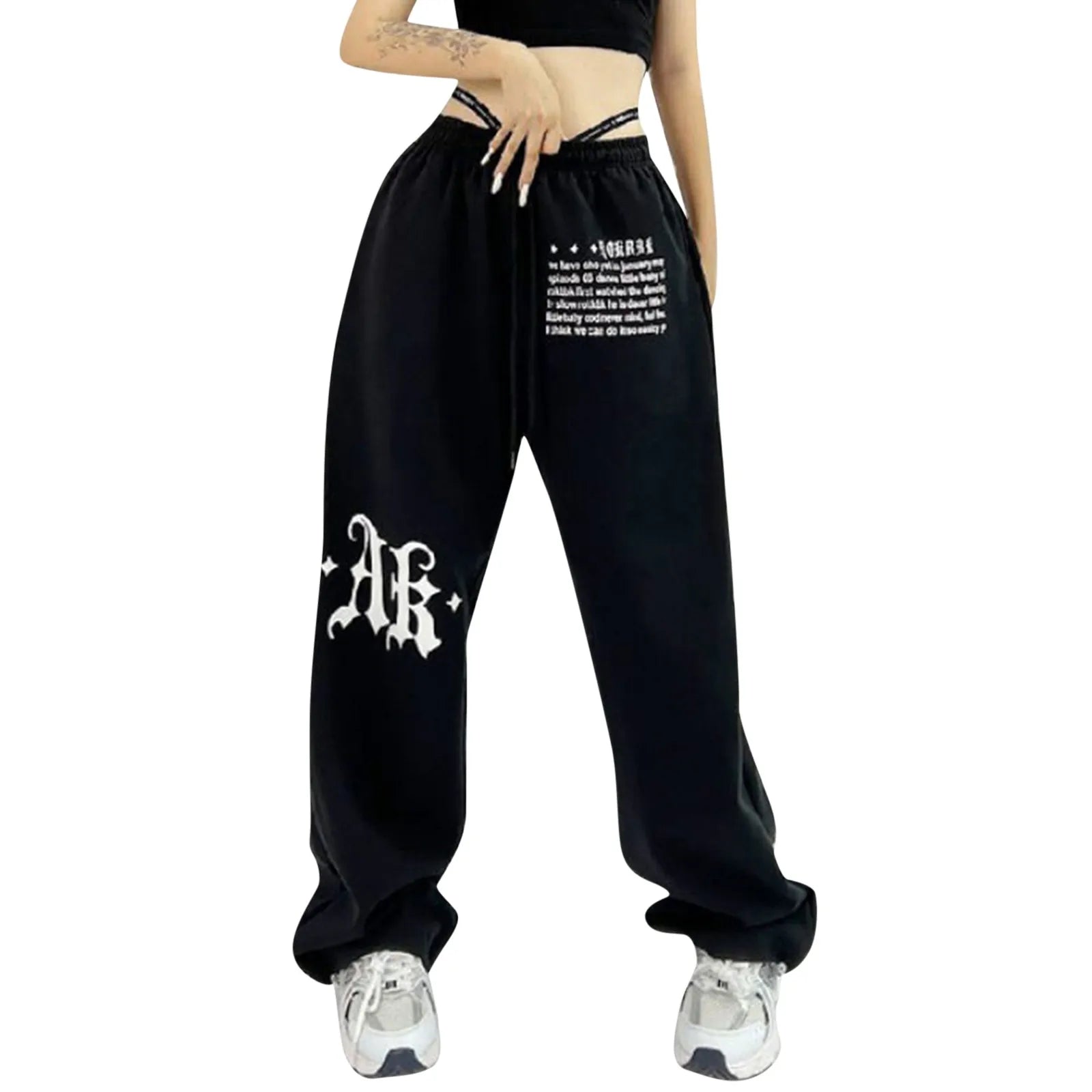 Autumn Baggy Fashion Oversize Jogging Pants Black Trousers