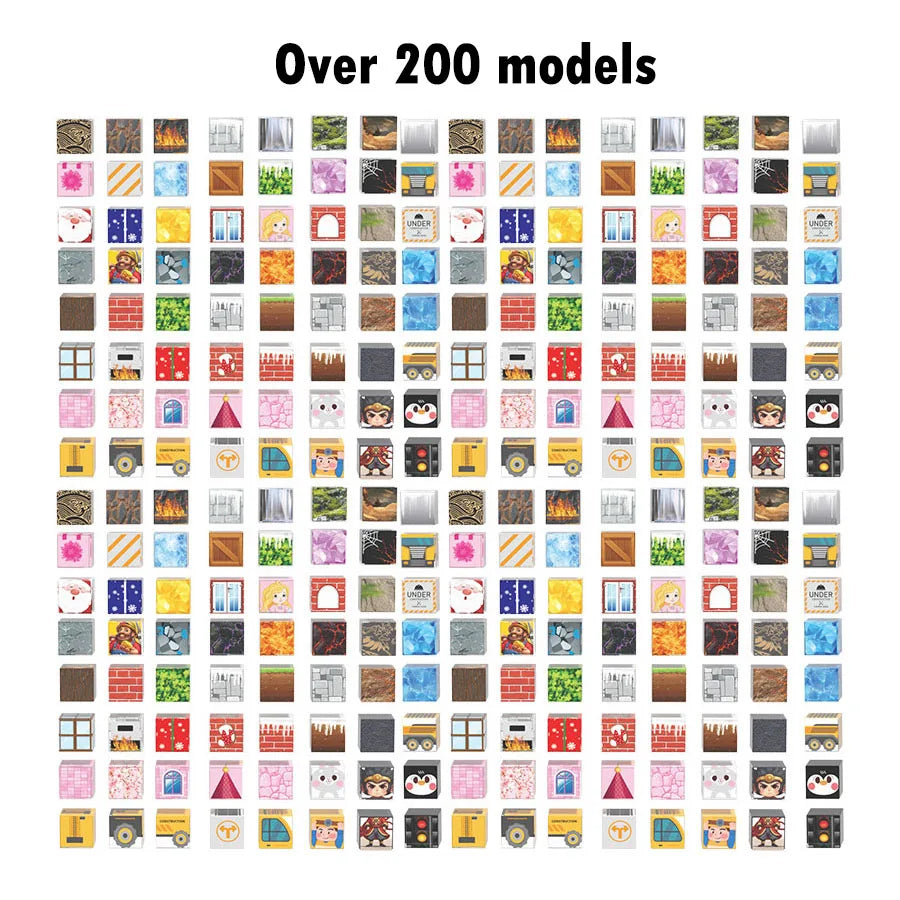 Magnetic Building Blocks Mine Scene Set (80–160 Pcs)