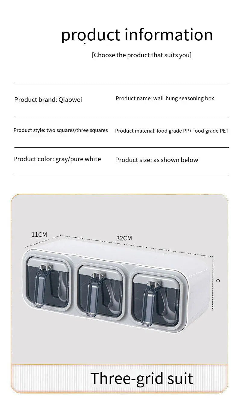 Wall Mount Spice Rack Organizer