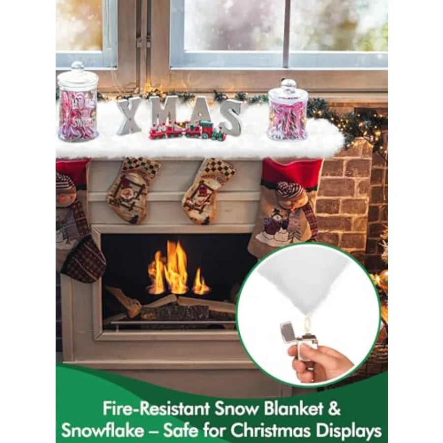 Christmas Fake Snow Blankets