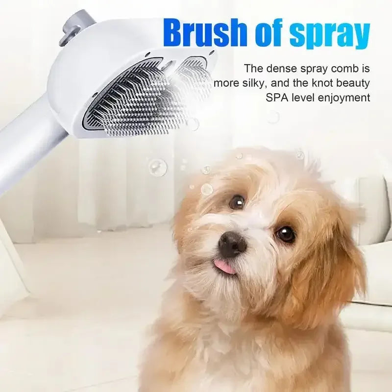 Dog and cat steam brush pet Self Cleaning and grooming Blue / United States