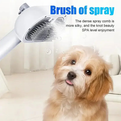 Dog and cat steam brush pet Self Cleaning and grooming Blue / United States
