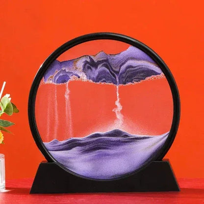 Deep Sea 3D Sand Art 5 inch / Black Base-Purple