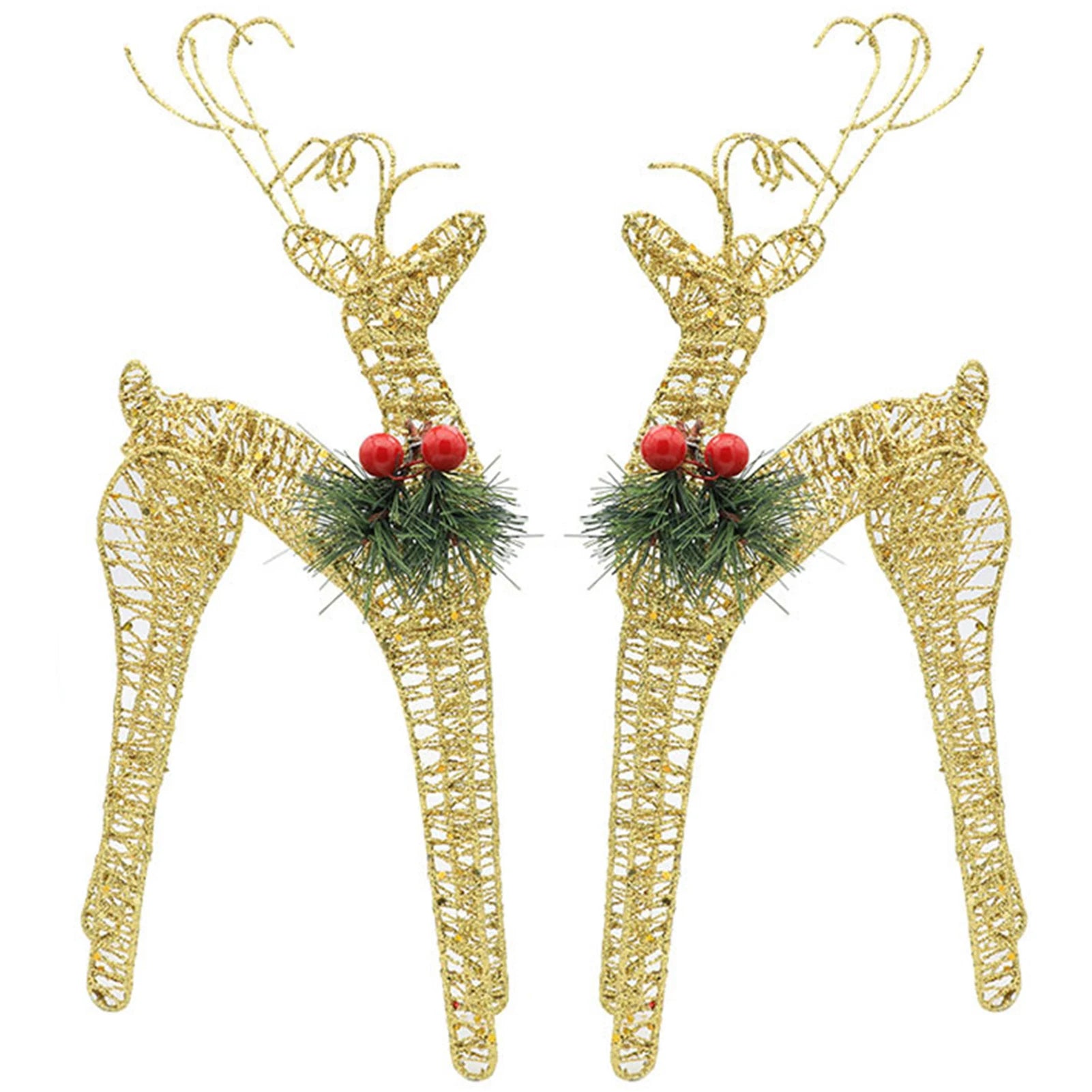 Christmas Gift Iron Art Deer Ornament Set