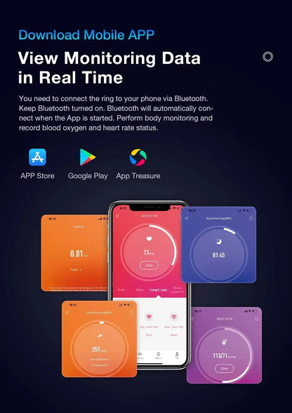 Aolon Gen3 Smart Ring Men Women Military Grade Titanium Steel Shell Waterproof Multi-sport Modes black / United States / 8