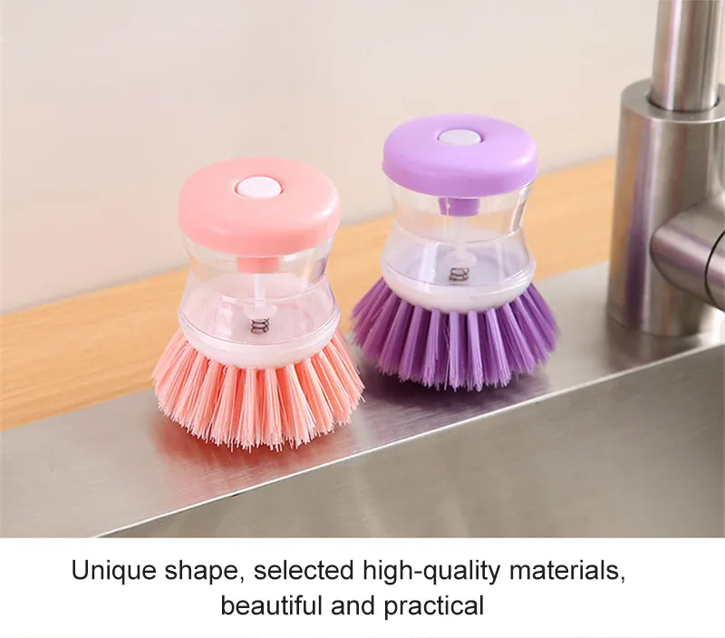 Dishwashing Brush with Washing Up Liquid Soap