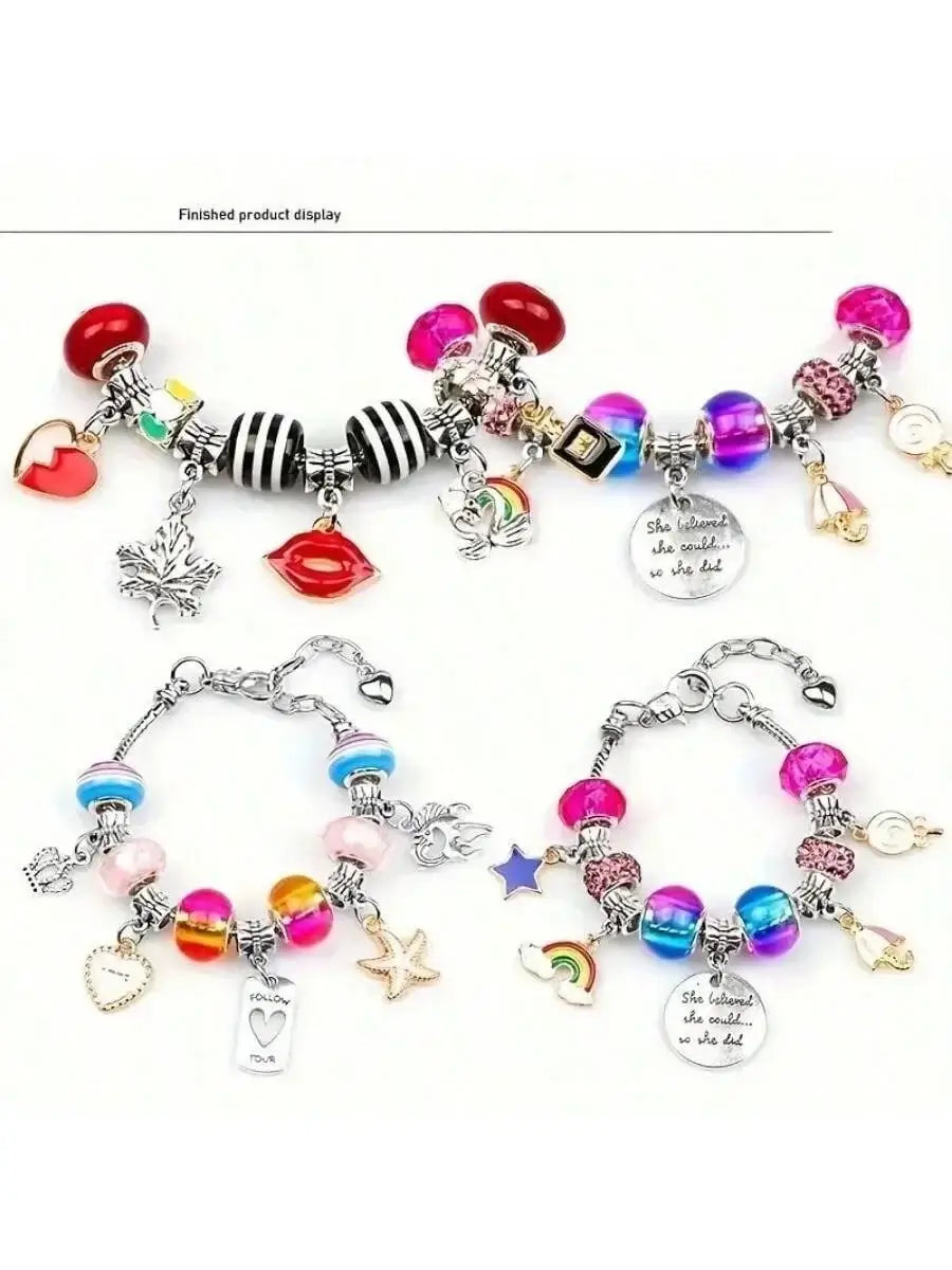 125pcs Girls Charm Bracelet Making Kit United States