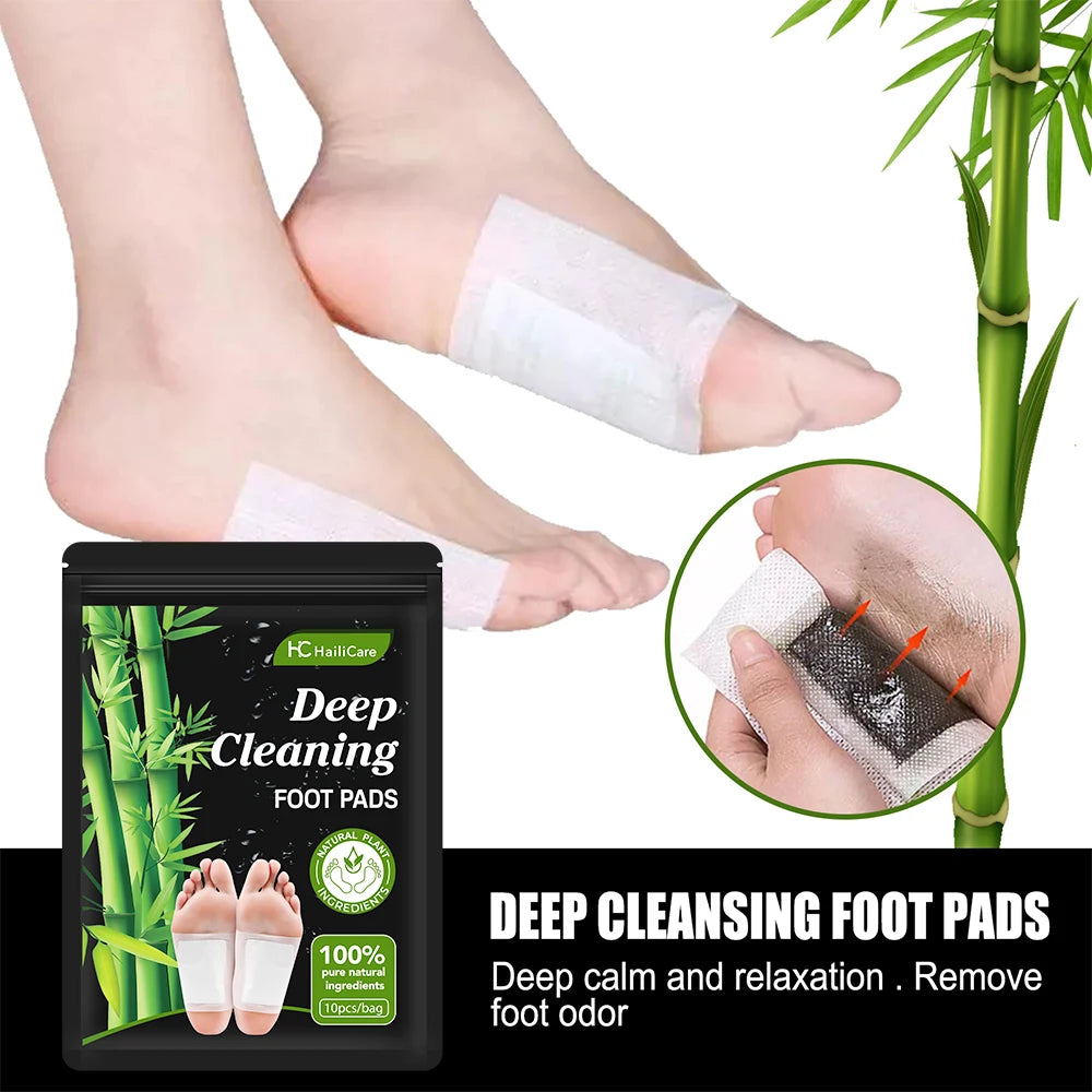 Foot Pads Detoxifying All-natural Bamboo Foot Detoxifying Deep Cleansing Improve Sleep Relaxation Relief Stress