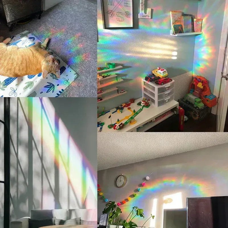 Rainbow Refraction Sticker Round 10pcs