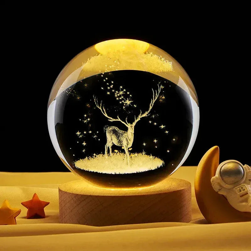 Galaxy Night Light Crystal Ball Minx