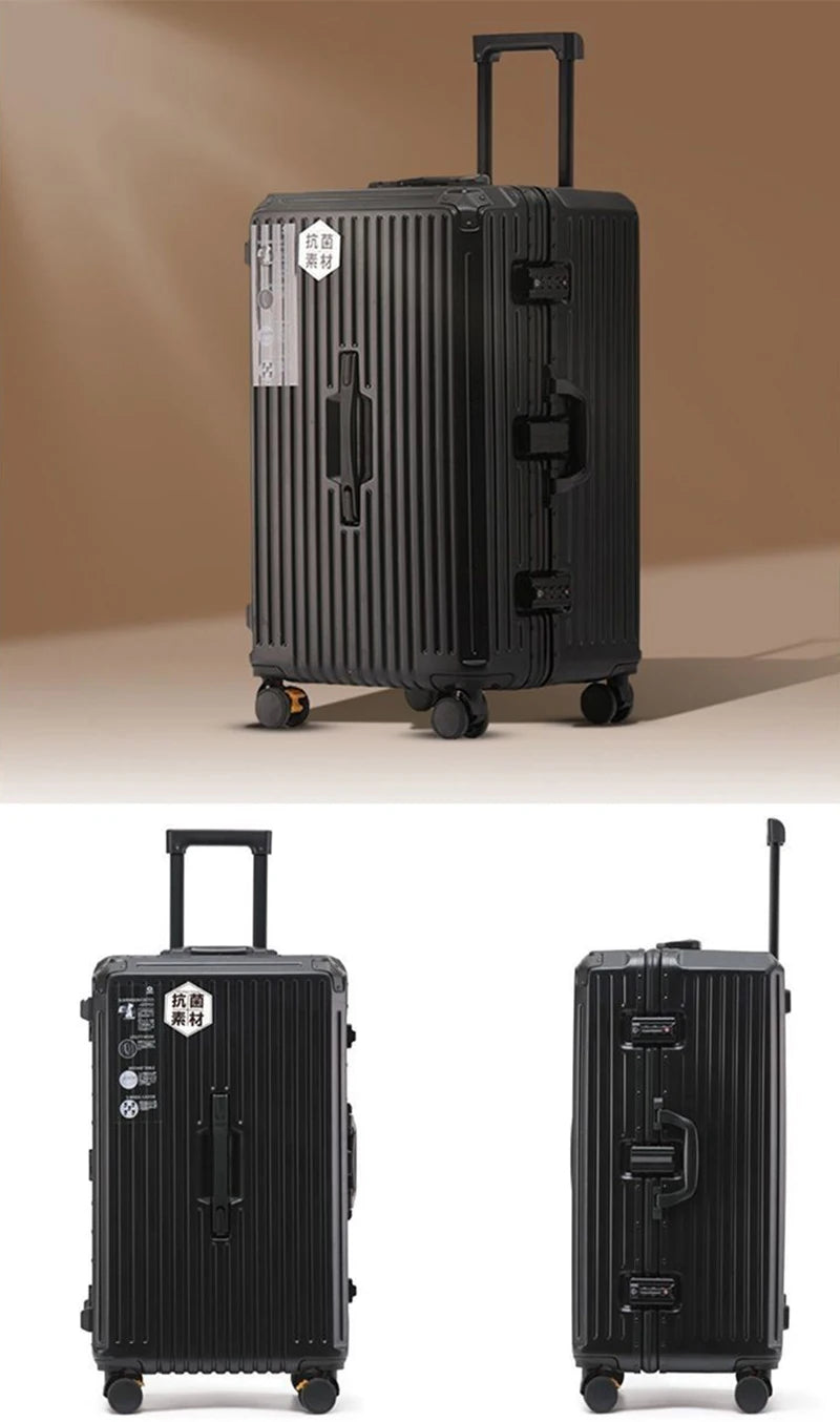 Aluminum Frame Boarding Box Rolling Suitcase