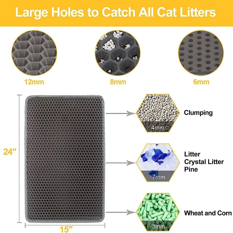 Double Layer Cat Litter Mat Pet Toilet