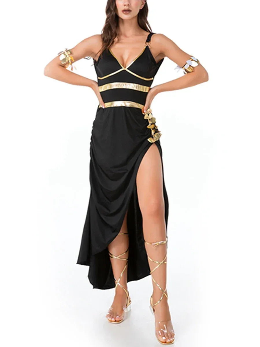 Women’s Cleopatra Egyptian Goddess Halloween Costume black / M / United States
