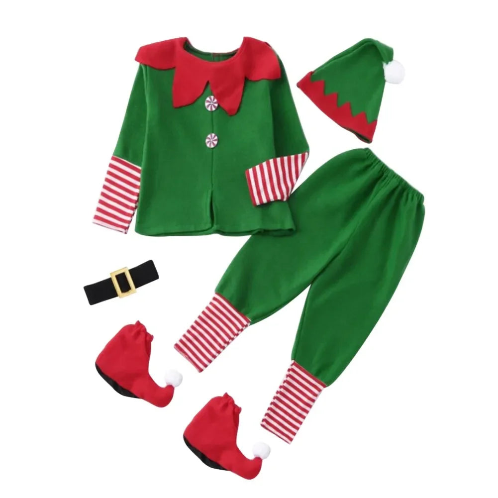 Christmas Family Cosplay Outfit – Santa & Elf Costume Set