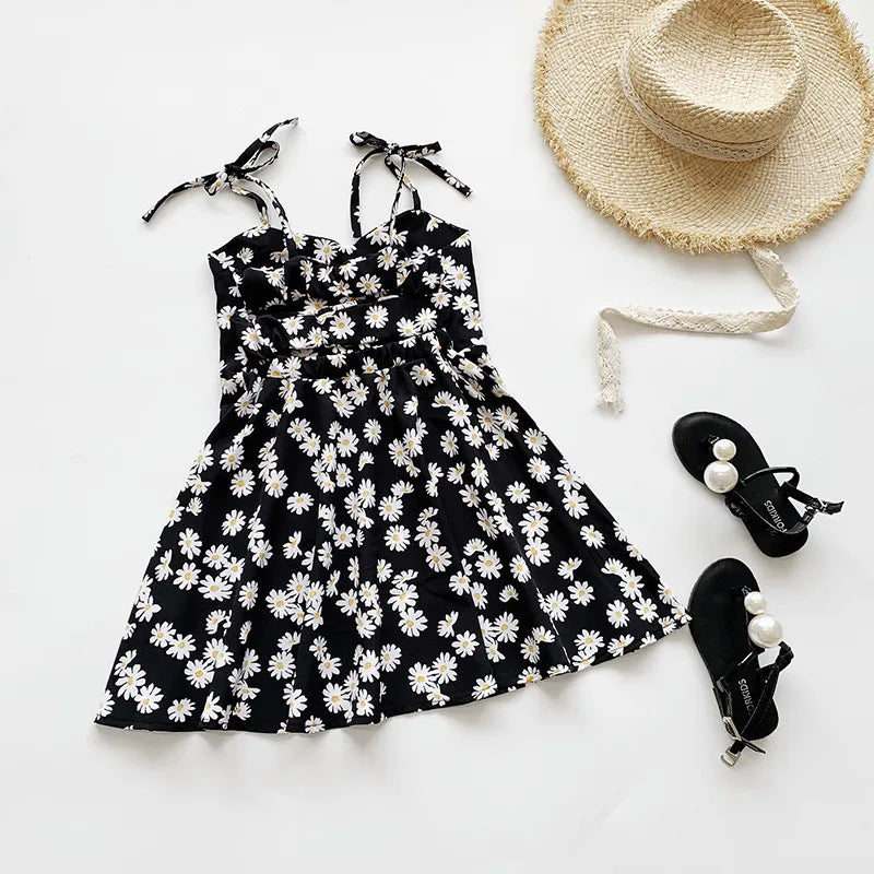 Black floral dress for Kids