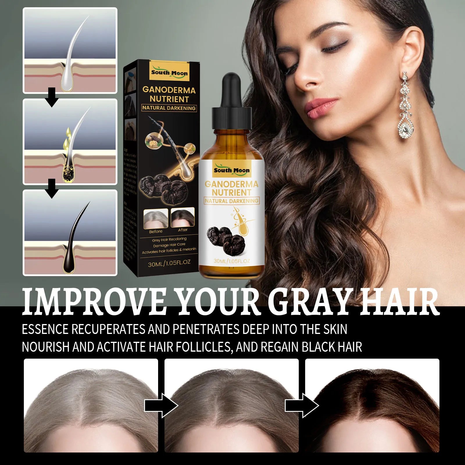 Gray White Hair Treatment Serum